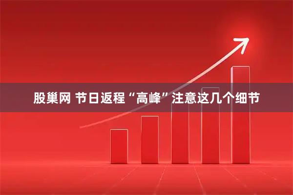 股巢网 节日返程“高峰”注意这几个细节