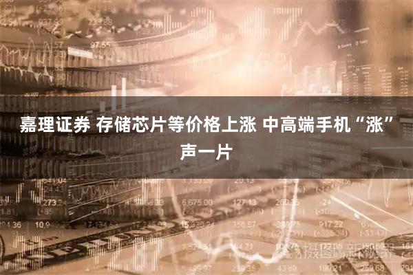 嘉理证券 存储芯片等价格上涨 中高端手机“涨”声一片